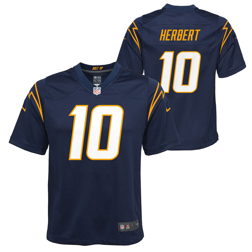 Youth Los Angeles Chargers Justin Herbert Team Game Alternate Jersey Navy