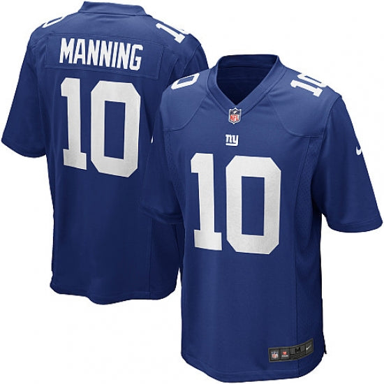 Men's New York Giants Eli Manning Game Jersey Navy Blue