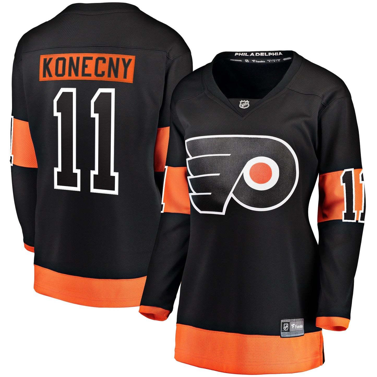 Travis Konecny Philadelphia Flyers Fanatics Branded Women's Alternate Premier Breakaway Jersey - Black